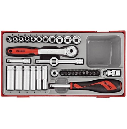 Hylsnyckelsats 1/4&quot; Teng Tools 