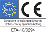 ETA godkännande för ej sprucken betong