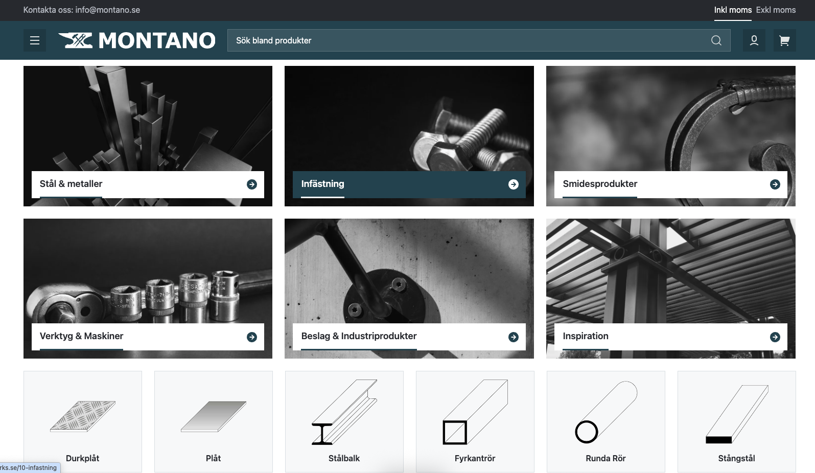 ny site kl 12 fredag nya Montano.se