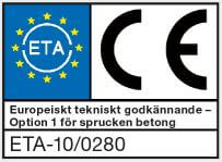 ETA godkännande för sprucken betong